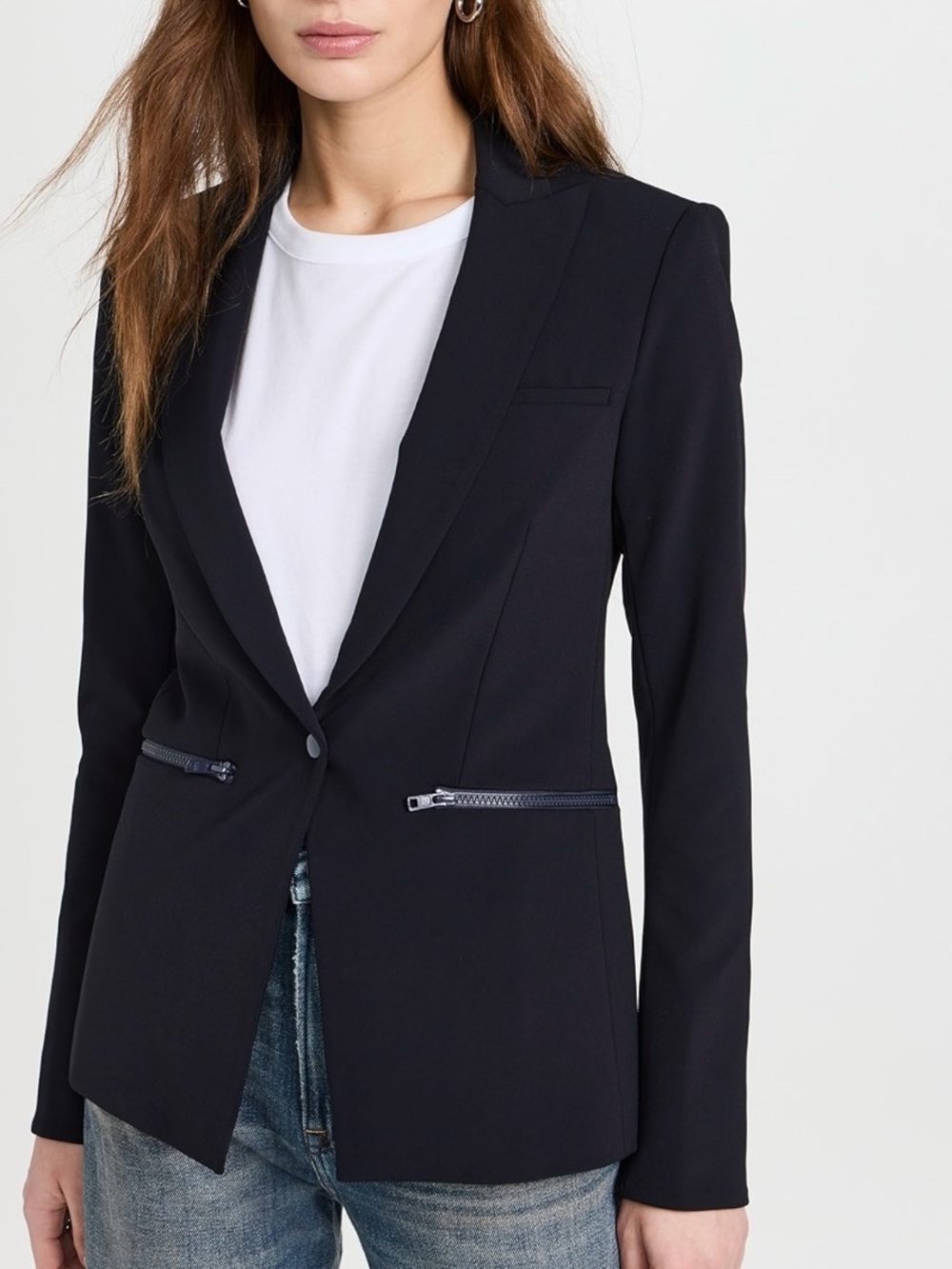 Veronica Beard Scuba Jacket Black Iconic Dickey Blazer Size 0 - Picture 2 of 14